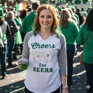 NWT Grayson St Patricks Day sz Medium Jersey style shirt